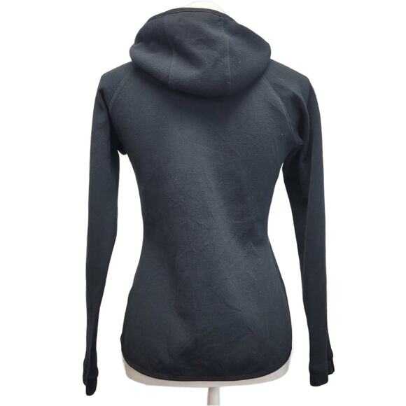 Hand Printed Upcycled Womens Small Rustic Woody Pine Cone Full Zip Hoodie Jacket - Picture 4 of 5